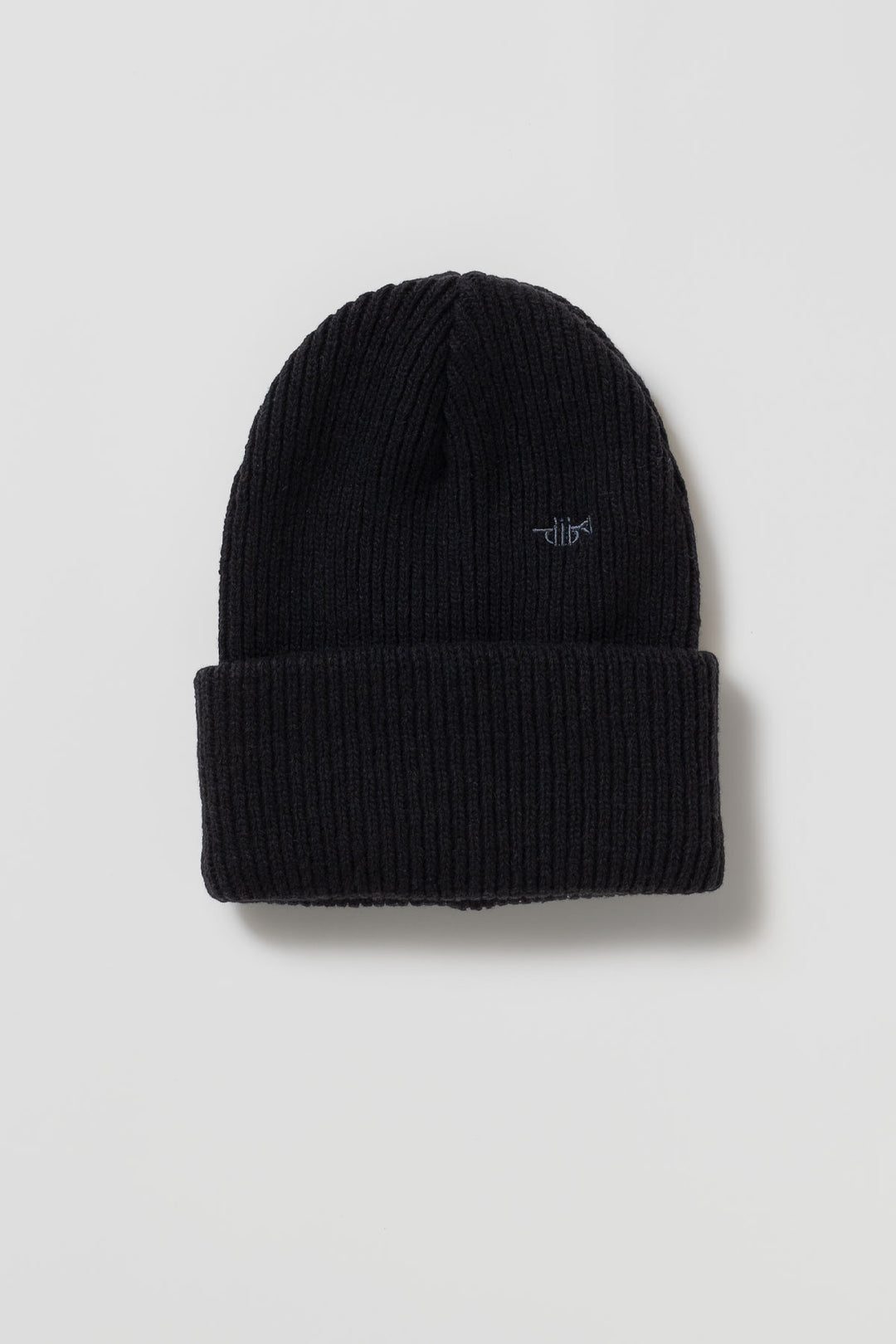 2-Fold Knitted Beanie Black