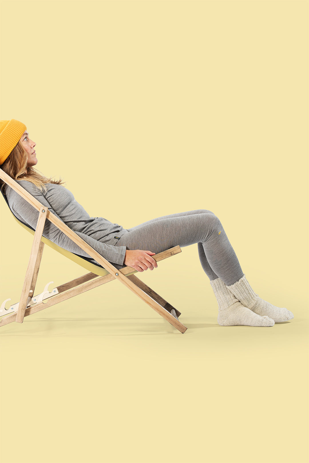 Bark 170g Womens Legging Newspaper Grey