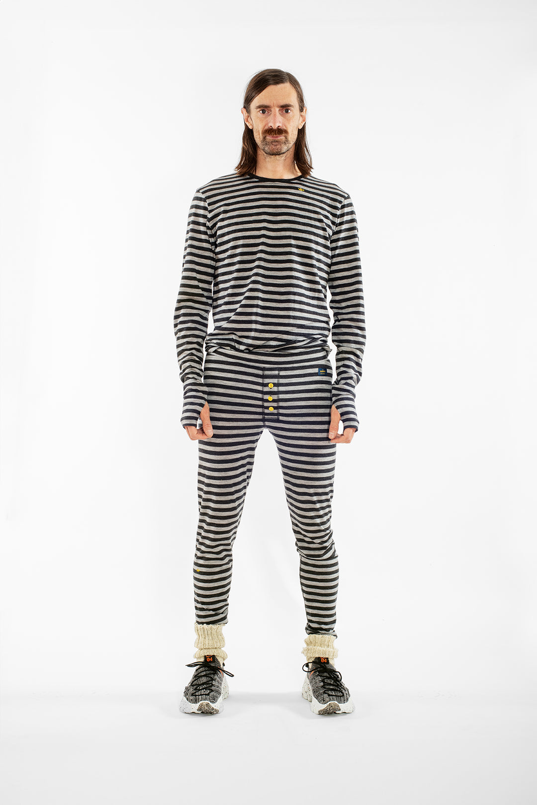 Glint 170g Mens Long Sleeve Nineties Stripe