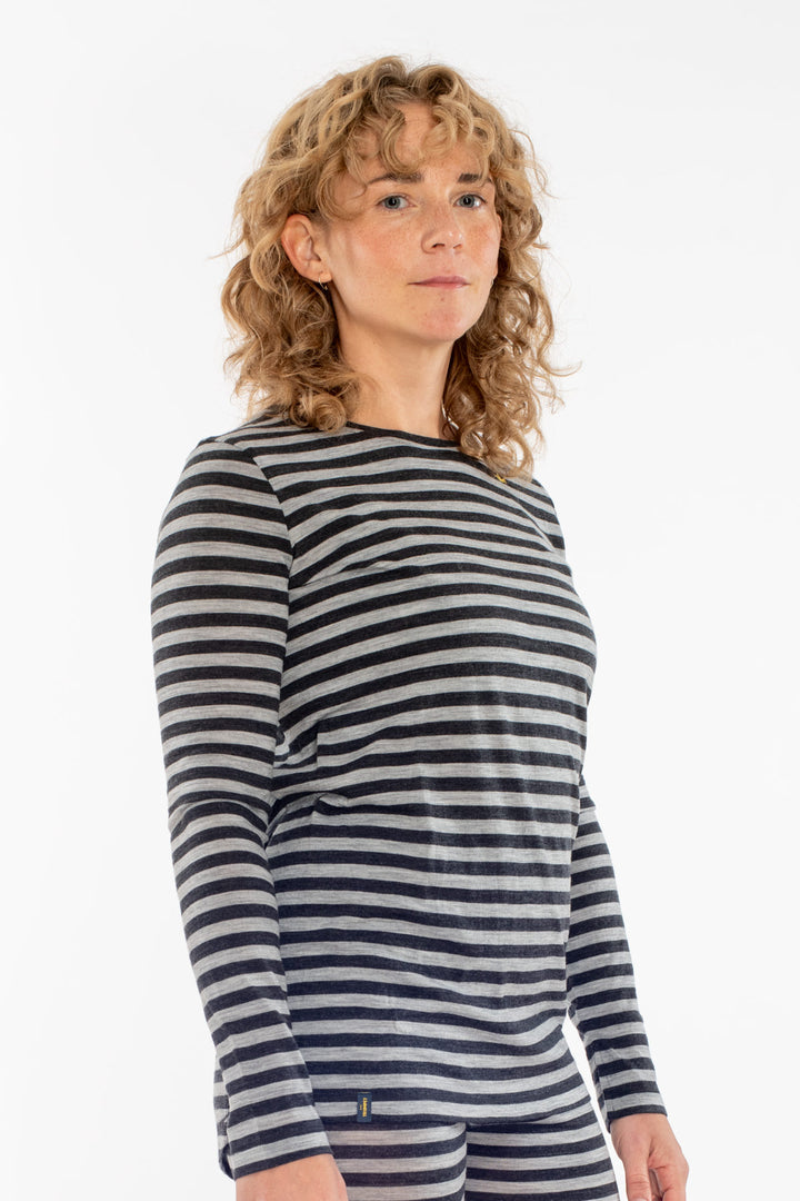 Glint 170g Womens Long Sleeve Nineties Stripe